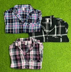 Victoria secret women plaid checkered shirt id607