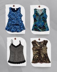 Y2K Grunge Poly Blouses