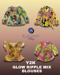 Y2K Glow Ripple Mix Tops - EV1303