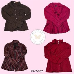 Women's Vintage Cotton Button-Up Blouse – Classic ..