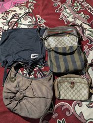 Fendi and Gucci branded bags