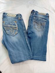 CR11804 Vintage Rock Revival Flare Jeans