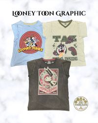 Y2K Looney Toons Graphic T-Shirts (ZKI-147)