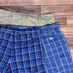 Branded check style shorts (fnc 809)