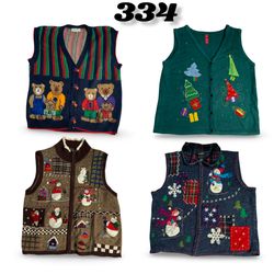 Vintage Christmas / Holiday Sweater Vests Box (bra..