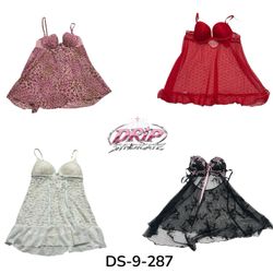 Romantic Ruched Baby Doll Tops (DS-9-287)