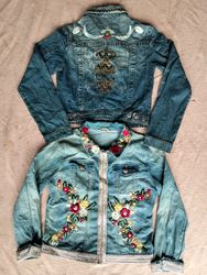 Denim Embroidery Jacket 14 pieces