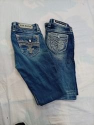 CR11472 Vintage Rock Revival Flare and Straight Je..