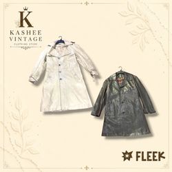 y2k style leather trench coats