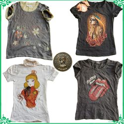 Vintage Y2K Mixed Brand Short Sleeve Tops Blouses ..