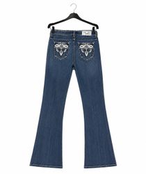 Embellished and Embroided Bootcut/Flared Jeans