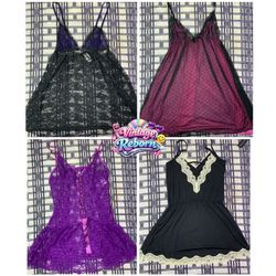 Y2K Vintage Lace Babydoll & Slip Dress Bundle | VR..