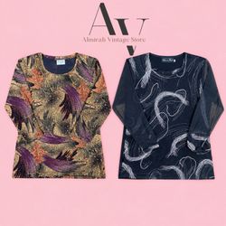 Beautiful long mesh sleeves Top