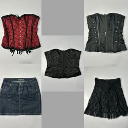 Gothic Vintage-Korsetts- und Röcke-Bundle (CTV-220..