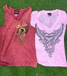 Harley-DavidsonのグラフィックタンクトップとTシャツ