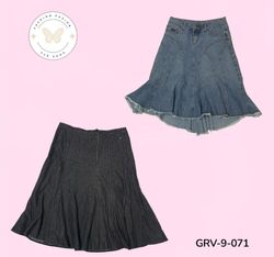 Saia longa de denim vintage Y2K | Coleção de denim..