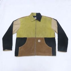 CR07200 Upcycled Carhartt Colourblock Workwear Jac..