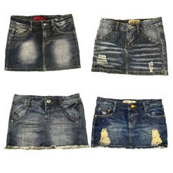 Y2k Denim Mini Skirts Bundle RE-3906