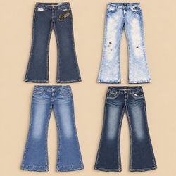Y2k Low Rise And Flared Jeans