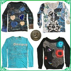 ✨ Desigual Women's Printed Long Sleeves Bundle Lot..