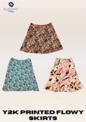 Y2K Printed Flowy Skirts - EV2363
