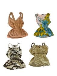 Y2K Bright Yellow Halter Camisoles-ST-334