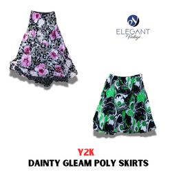 Y2K Dainty Gleam Poly Skirts - EV1109