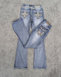***Y2K Rhinestone Flare Jeans – Retro Embellished ..