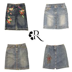 Y2K Women Denim Midi Skirts RW-2616