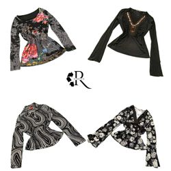 Y2K Unique Girl Printed Full Sleeve Tops RE-2378