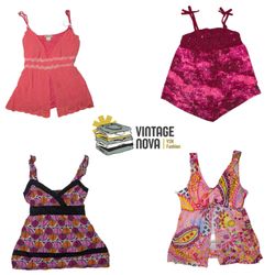 Printed and Lace Trim Camisoles