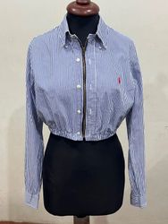 UpCycled Polo Ralph Lauren Zip Crop Top