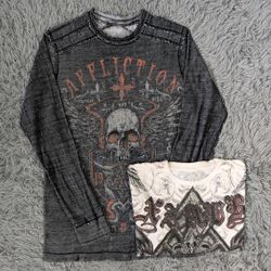 **Y2K Affliction Style Graphic T-Shirts