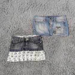 ***Y2K Trendy Denim Mini Skirts