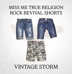 Miss Me True Religion Rick Revival Shorts