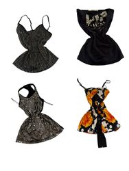 Y2K Black Pinstripe Cami Tops-St-246