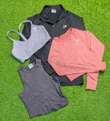 7448 - Gymshark Crop Tank,Crop T-Shirt, Muscle Tan..