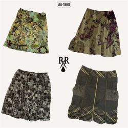 Jupes en polyester aux tons naturels Y2k (AA-1568)