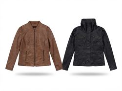 (FV-2767) Vintage Leather Jacket Mix Wholesale Bun..