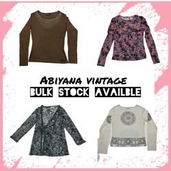 Y2K Boho Mesh Long Sleeve Top - Vintage Floral Rhi..