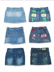 Vintage Y2K / Cyber Grunge Denim Mini Skirts Colle..