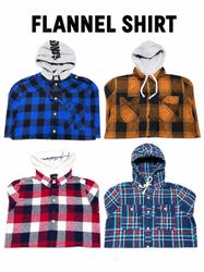 Flannel shirts with hood