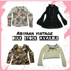 Y2K Mesh Long Sleeve Tops Bundle - Floral, Lace & ..