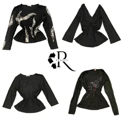 Y2K Unique Girl Printed Full Sleeve Tops RW-2403