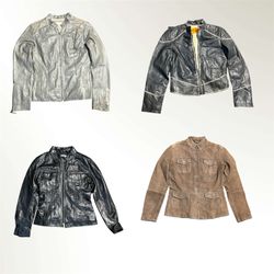 Lot de vestes en cuir et daim Y2K