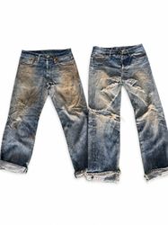 Old lives vintage all pieces, damage jeans, bootcu..
