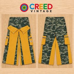 CR02282 Upcycled Camouflage Utility Panel Wide-Leg..