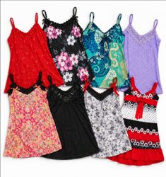 Women Printed Camisole Tops and Mini Dress