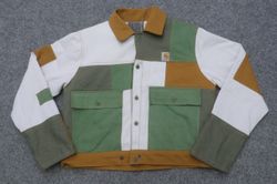 CR02341 Upcycled Carhartt Colourblock Patchwork Wo..