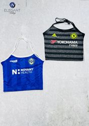 UPCYCLED Neck Crop Tops - EVR0559